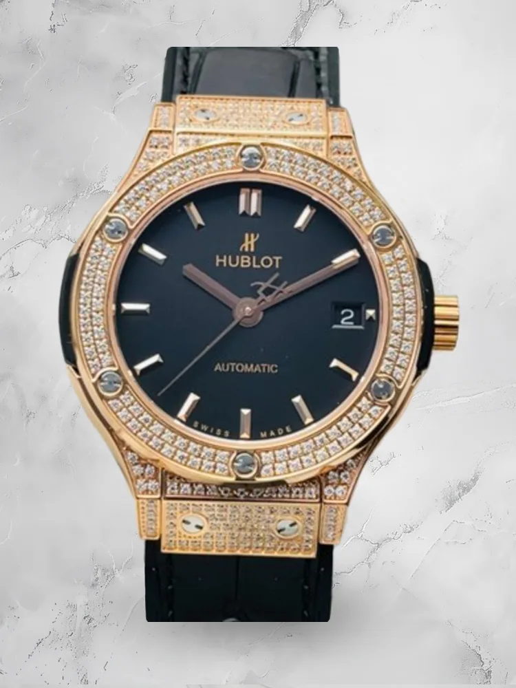 Hublot Classic Fusion Replica 542.OX.1181.LR.1704 42mm Rose Gold Black Dial Watch