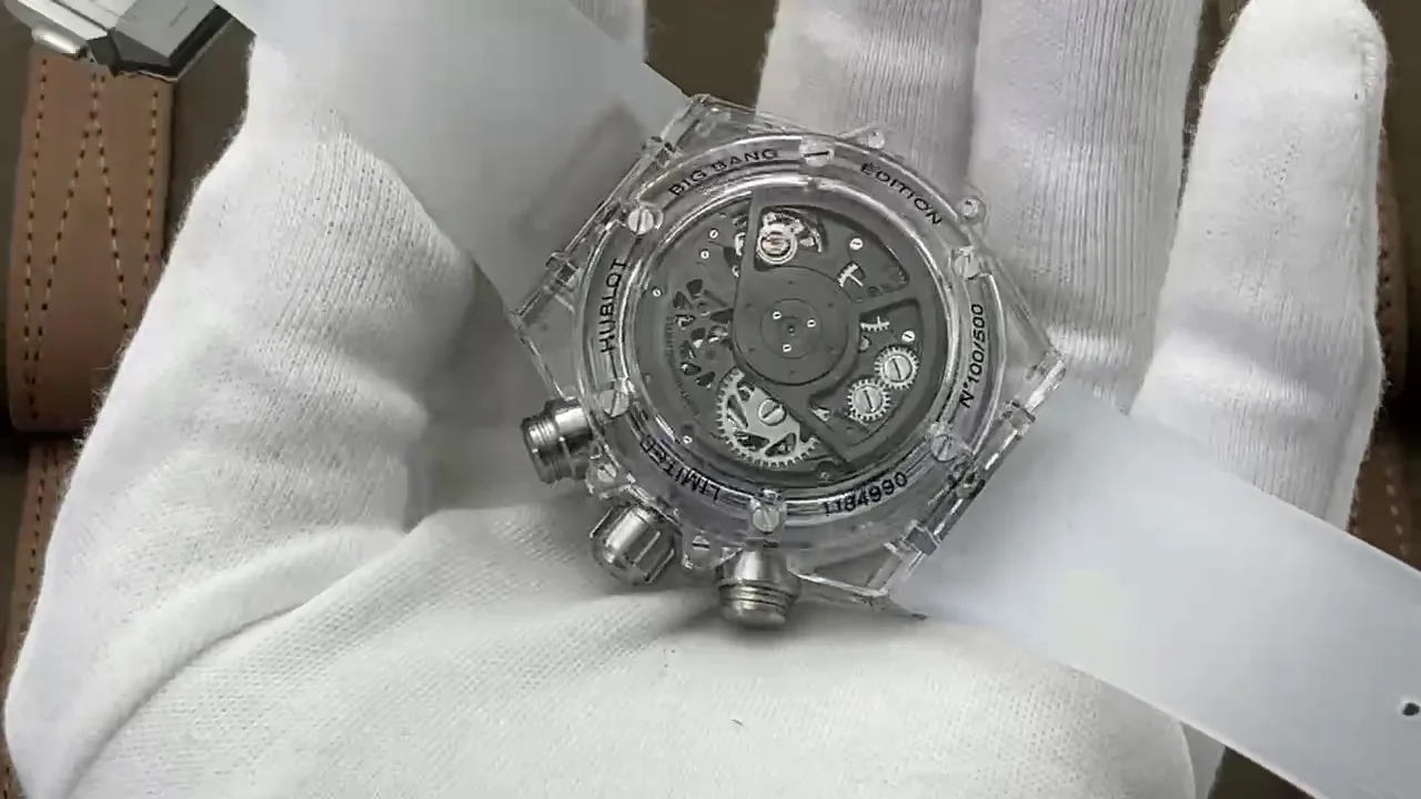 Hublot Big Bang Replica 411.JX.4802.RT 45mm Yellow Skeleton Dial Watch