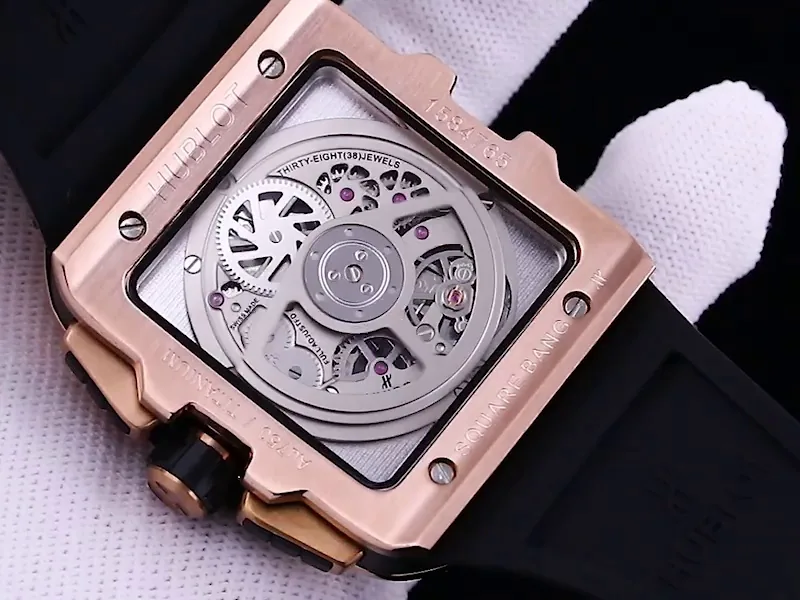 Hublot Square Big Bang Replica Unico Rose Gold Titanium Diamond Watch