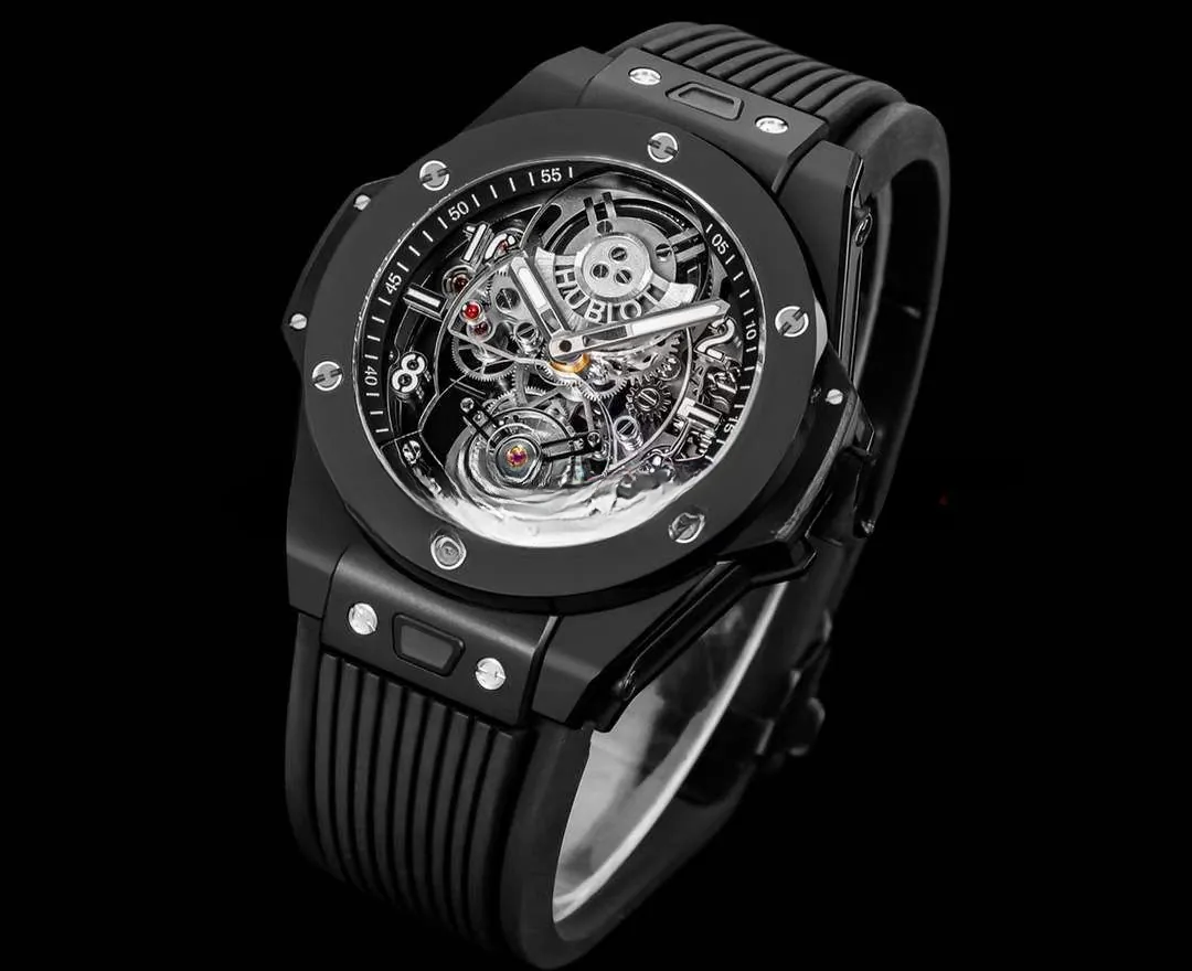Hublot Big Bang Replica Unico Tourbillon 45mm Black Ceramic Bezel Watch