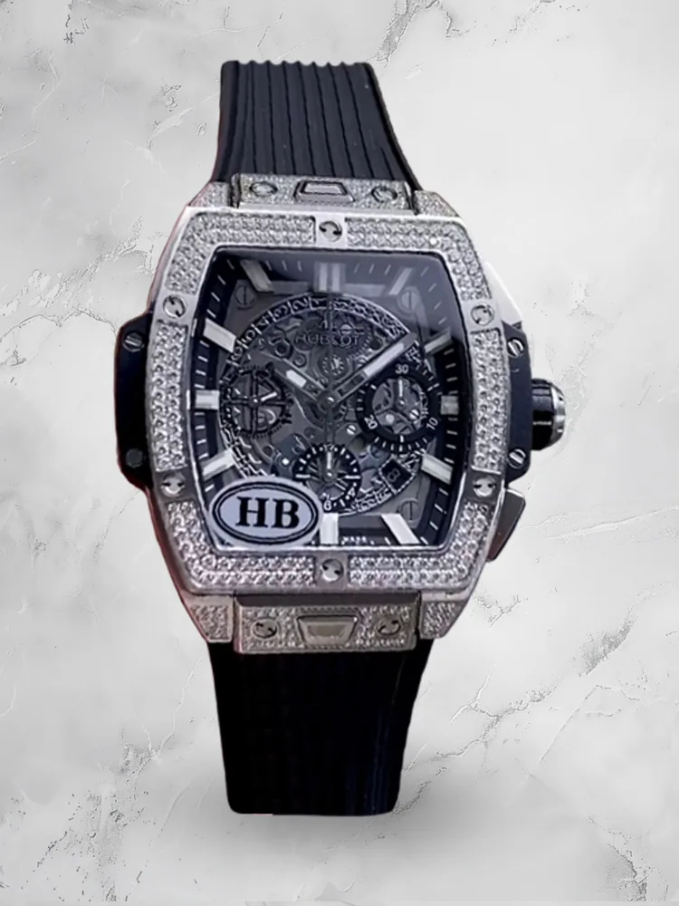 Hublot Spirit Of Big Bang Replica 642.NX.0170.RX.1704 42mm Silver Diamond Watch