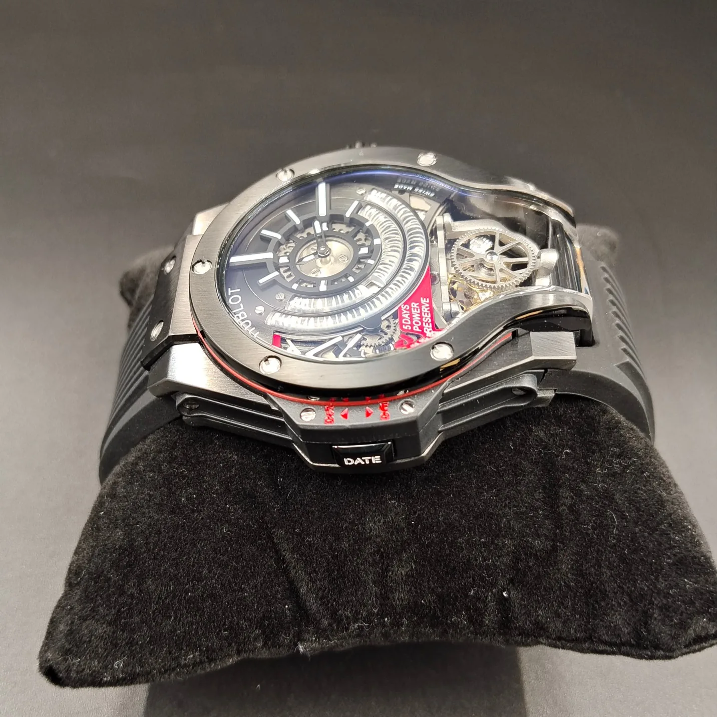 Hublot Big Bang Replica MP-09 49 Bi-Axial Tourbillon Transparent Case Watch