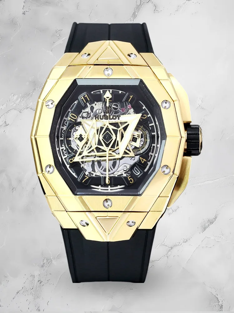 Hublot Big Bang Replica Sang Bleu II Magic Gold Case Watch