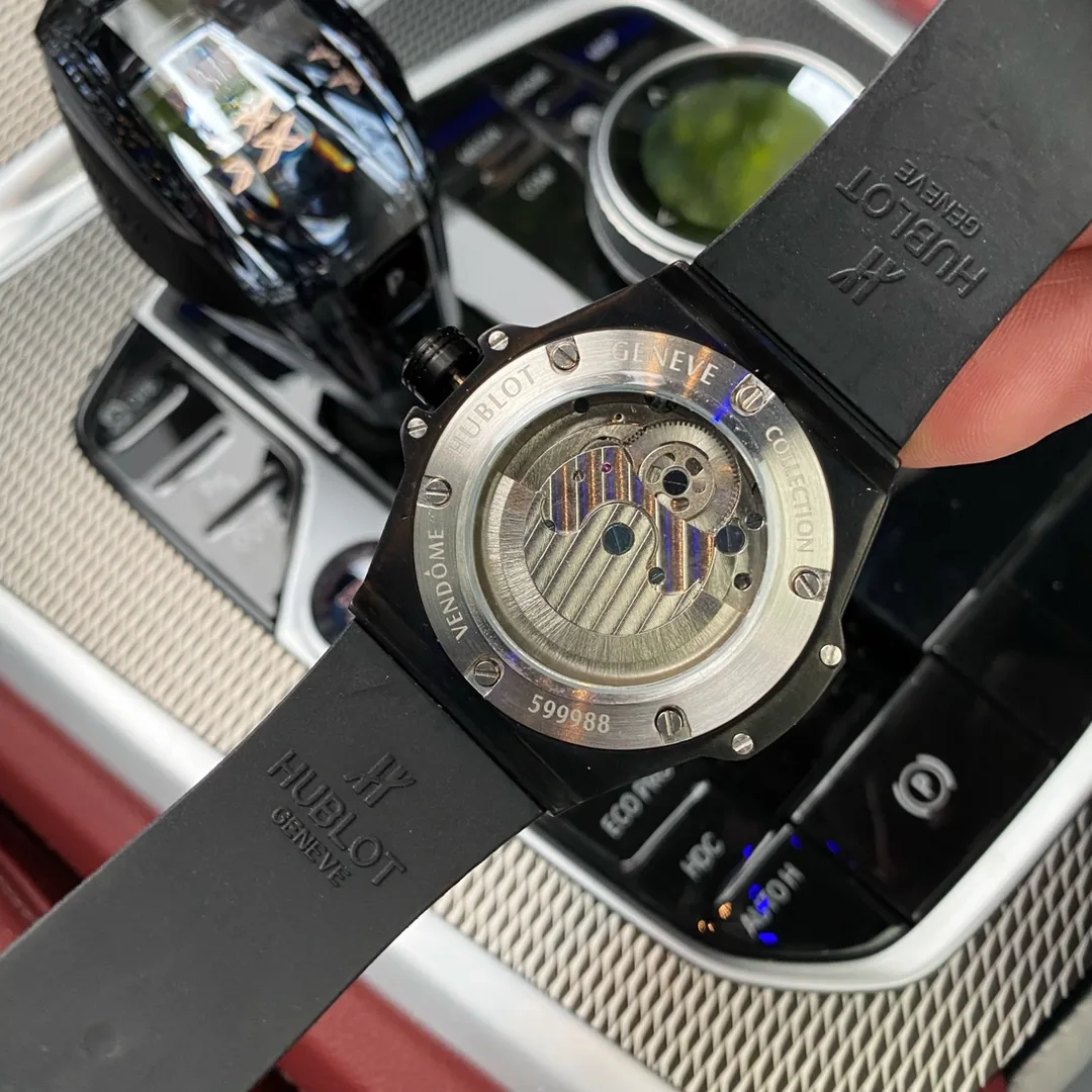 HUBLOT Big Bang Series Men's Diameter 46mm Thickness 13m PMX012 White Dial Rubber Black Strap - IVR