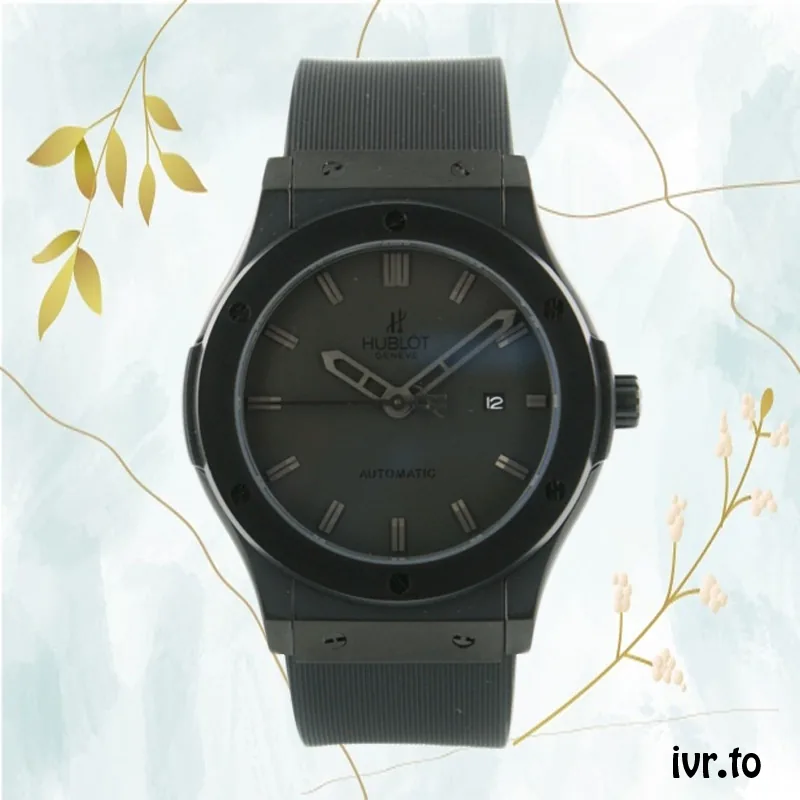 Hublot Classic Fusion Men's 44mm 511.CM.1770.RX Ceramic bezel Black Dial
