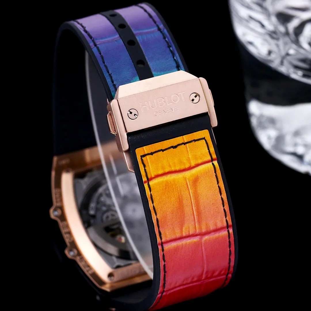 Hublot Spirit Of Big Bang Replica 42mm Rose Gold Colored Gemstones Watch