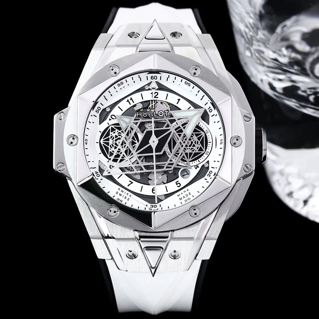 Hublot Big Bang Replica Sang Bleu Unico 418.NX.2001.RX.MXM20 45mm Titanium White Watch