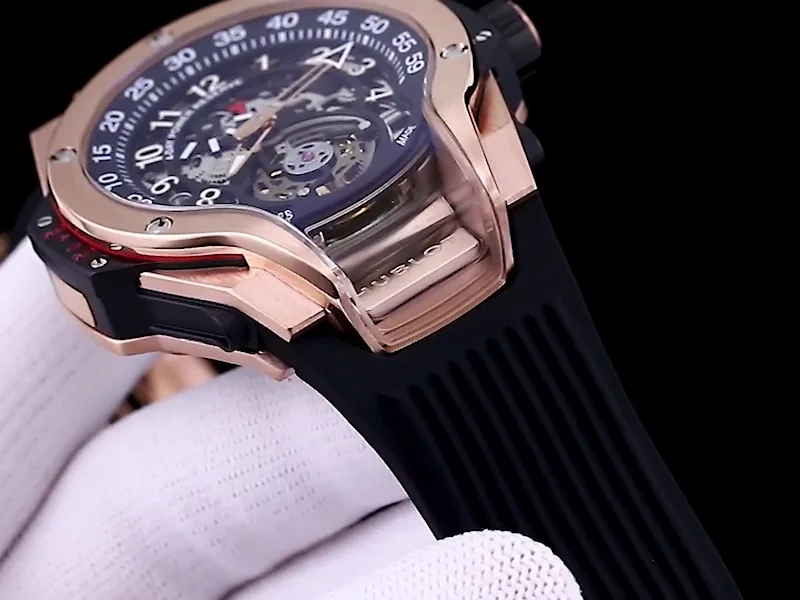 Hublot MP-13 Replica 44mm Bi-Axial Tourbillon and Bi-Retrograde Complication Watch