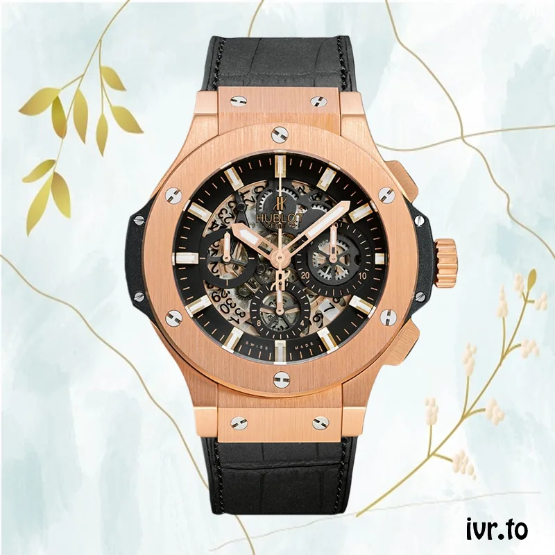 Hublot Big Bang Men 311.PX.1180.GR 44mm Skeleton Dial Leather Strap