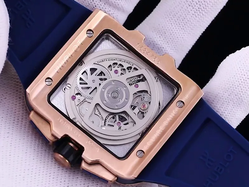 Hublot Square Big Bang Replica Unico Titanium 45 Blue Gold Bezel Watch