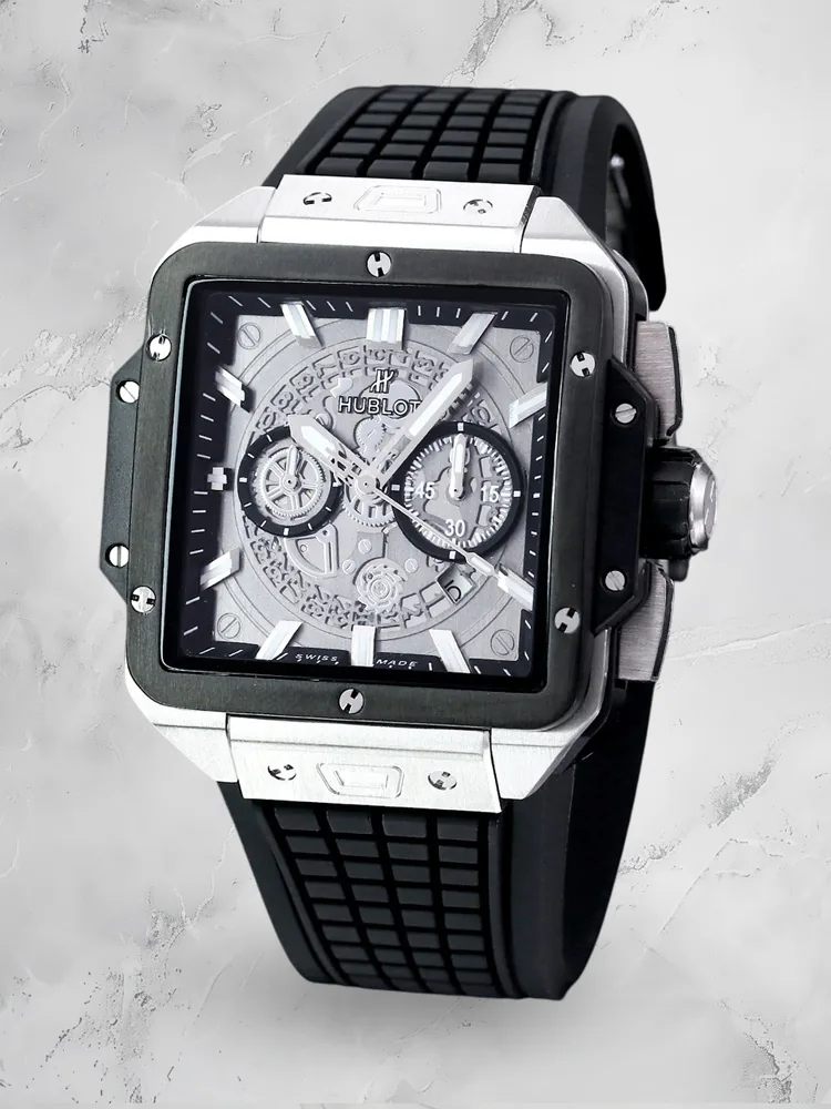 Hublot Square BIG BANG Replica 42 Quartz Black Bezel Watch