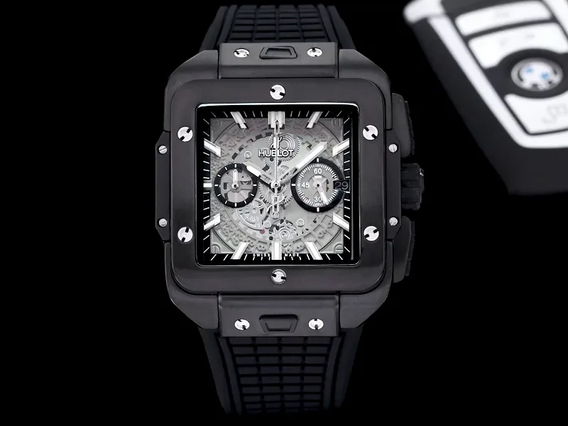 Hublot Square Big Bang Replica Unico 821.CI.0170.RX Polished Black Ceramic Watch