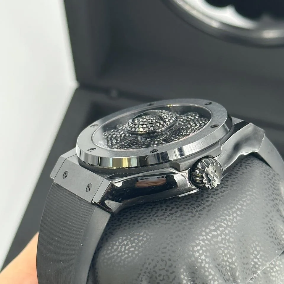 Hublot Classic Fusion Replica 507.CX.9000.RX.TAK21 Murakami Black Diamond Sunflower Watch