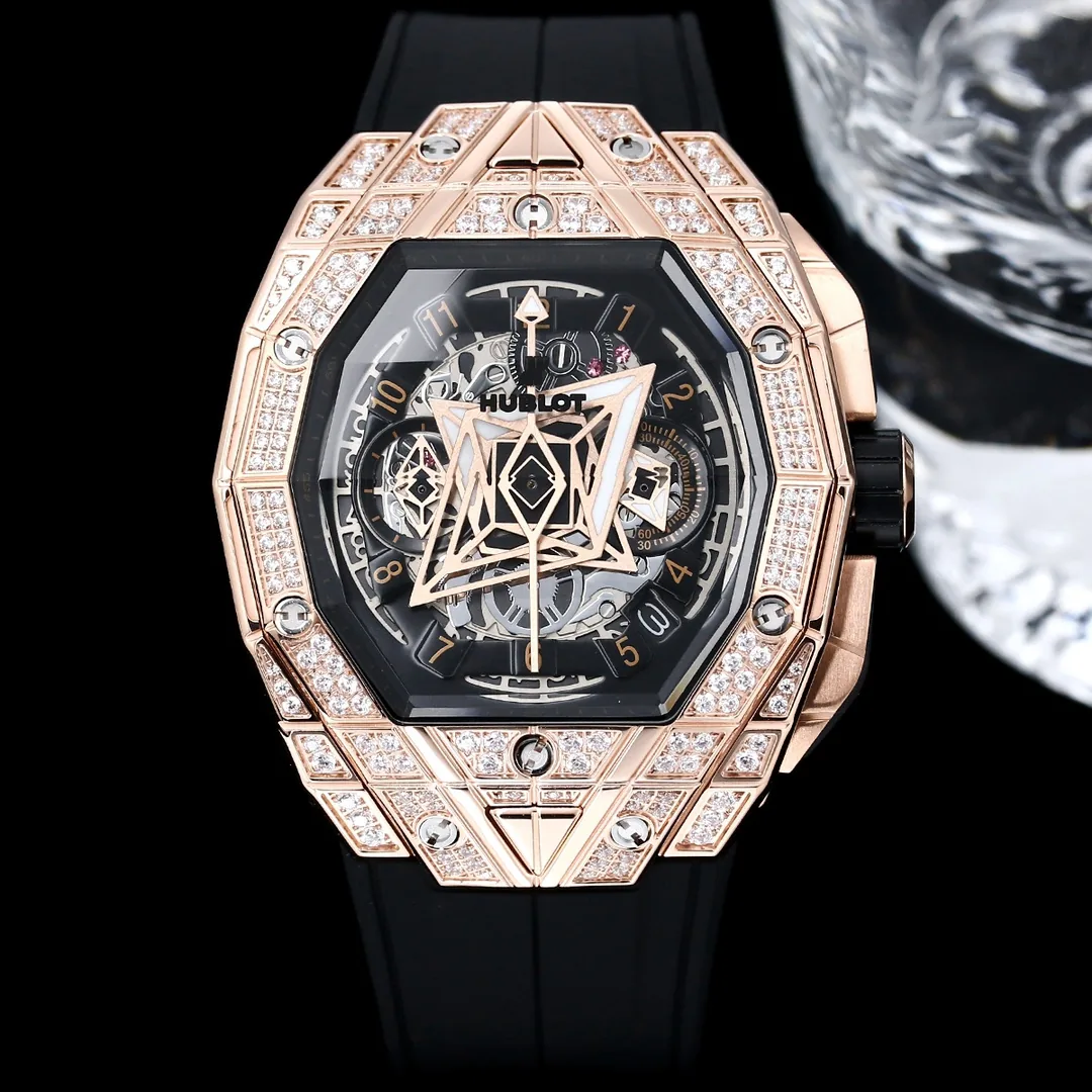 Luxury Hublot Spirit Of Big Bang 648.OX.0108.RX.1604.MXM23 Replica 42mm Rose Gold Diamond Watch
