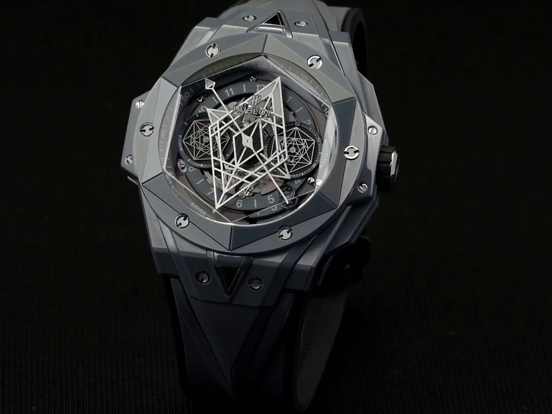 Hublot Big Bang Replica Sang Bleu II Grey Ceramic 418.FX.8007.RX.MXM21 45mm Watch