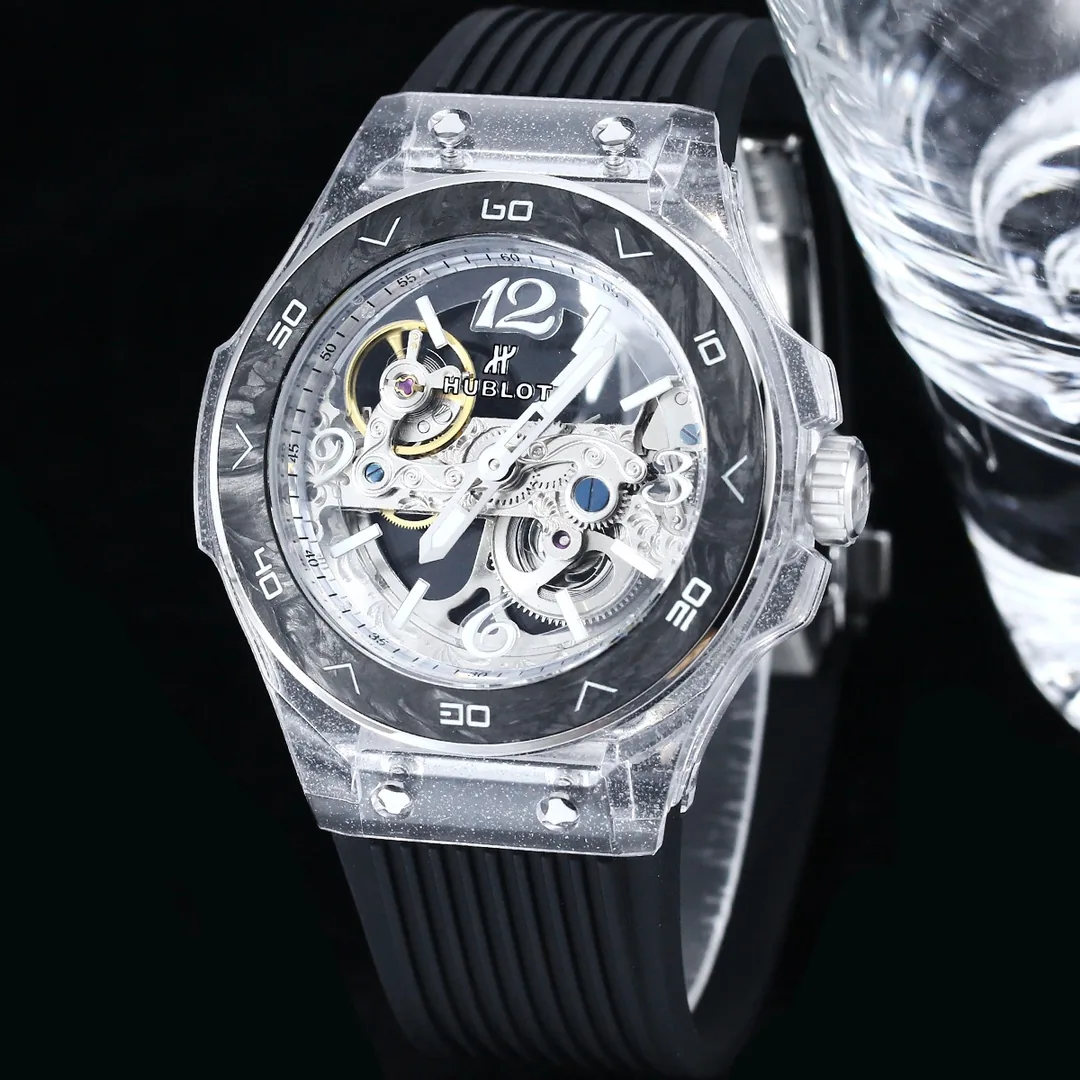 Swiss Hublot Big Bang Unico Replica Watch With Clear Sapphire Case And Case Skeleton Dial