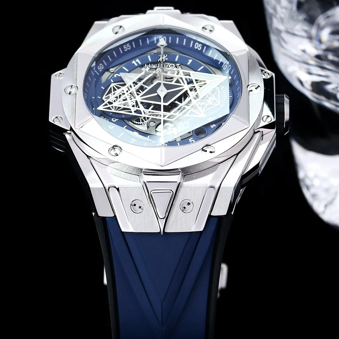 Hublot Big Bang Replica Sang Bleu II Tattoo 418.NX.5107.RX.MXM20 45mm Blue Dial Watch